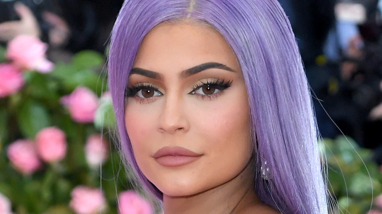 Kylie Jenner with purple hair