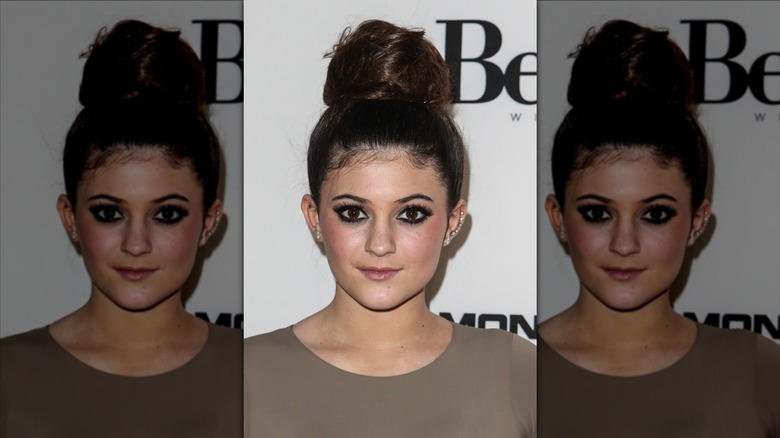 Kylie Jenner wearing bold eye makeup