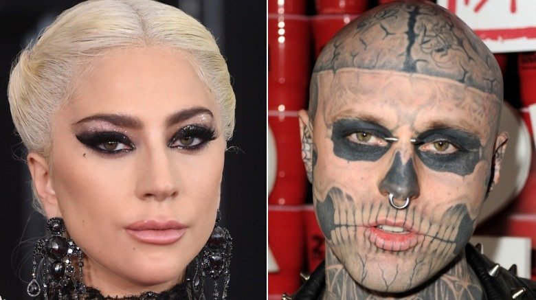 Lady Gaga and Rick 'Zombie Boy' Genest