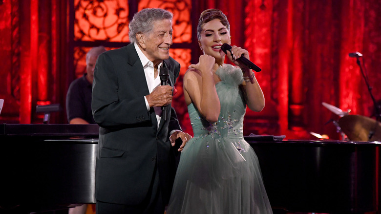 Lady Gaga and Tony Bennett perform onstage together