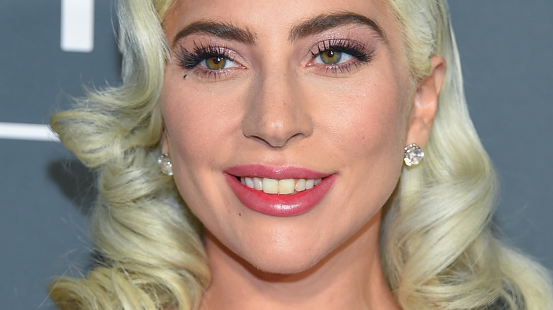 Lady Gaga smiles