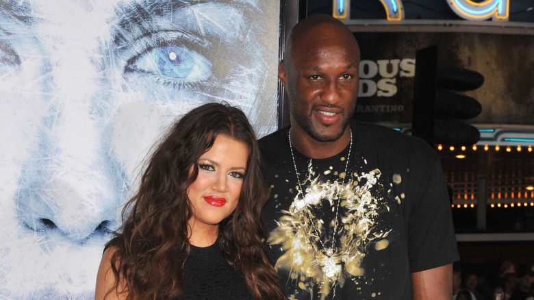 Khloe Kardashian on the red carpet with Lamar Odom