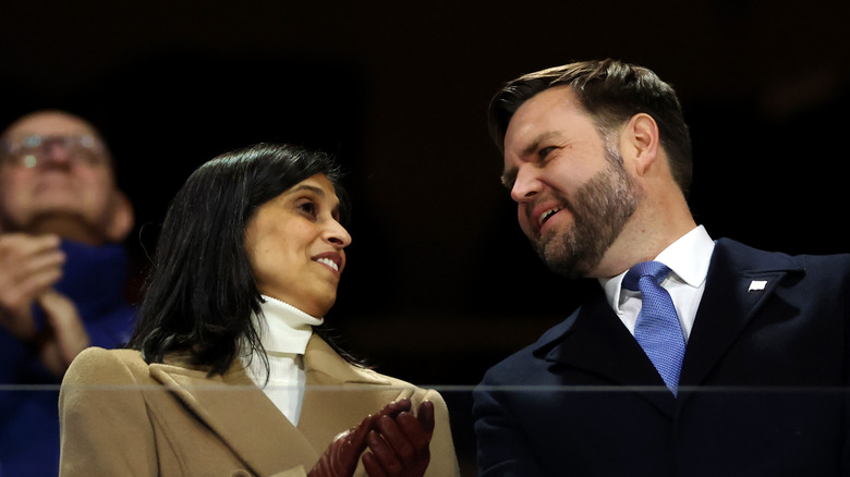 JD Vance talking to Usha Vance