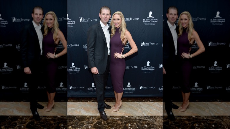 Lara Trump purple dress Eric Trump