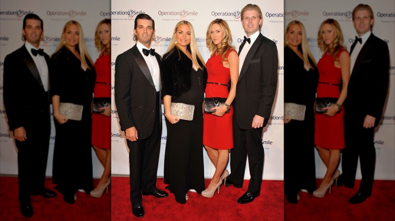 Lara Trump and Eric Trump in 2011 with Donald Trump Jr. and Vanessa Trump