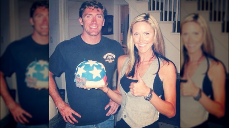 Lara Trump holding cake