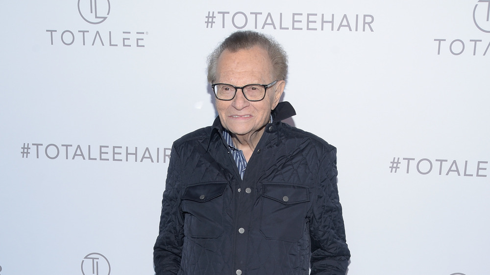 Larry King on a red carpet