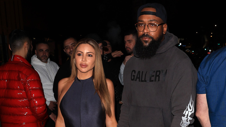 Larsa Pippen Marcus Jordan wearing black