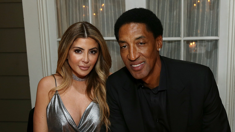 Larsa Pippen poses with Scottie Pippen
