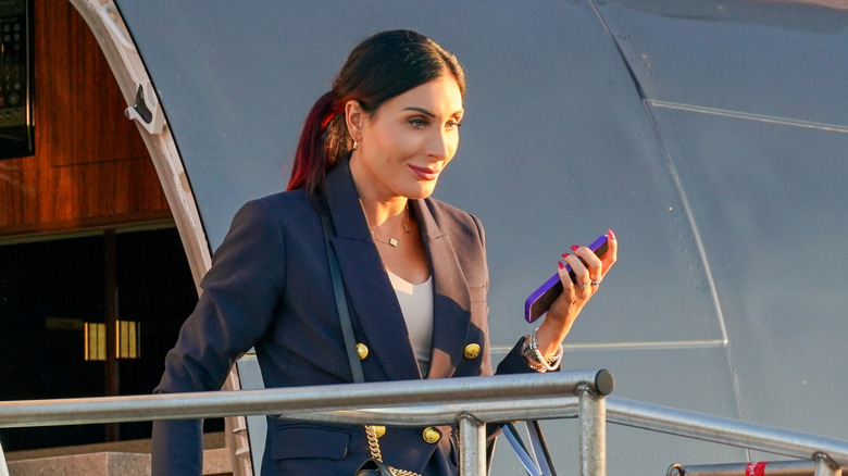 Laura Loomer getting off a plane