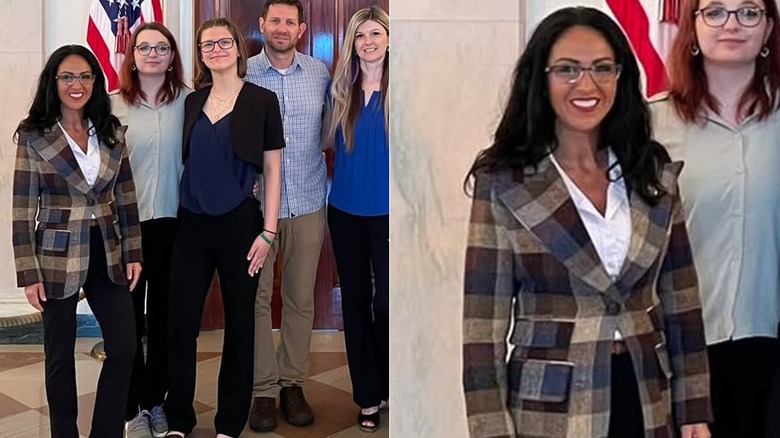 Lauren Boebert in a plaid blazer