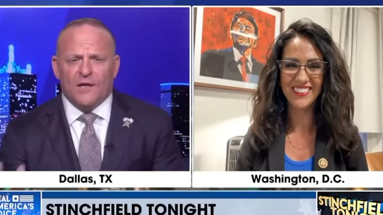 Lauren Boebert giving interview on "Stinchfield Tonight"