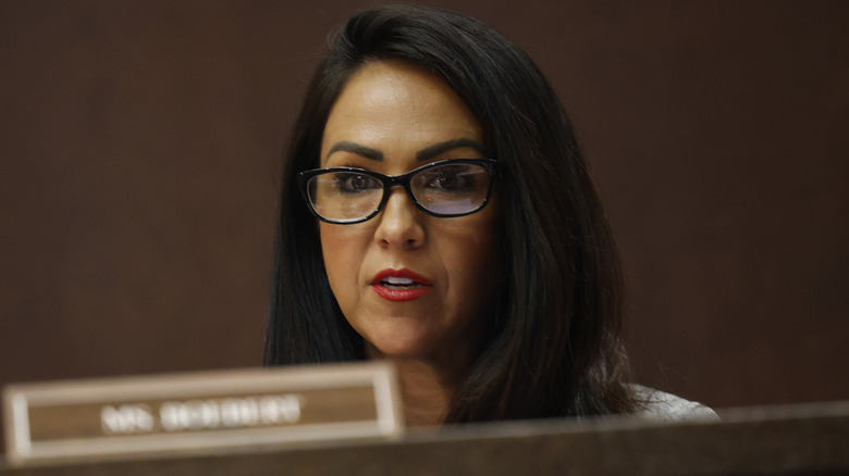 Lauren Boebert participating in a hearing.