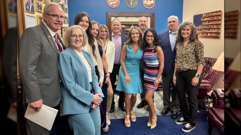 Lauren Boebert posing with the Colorado Home Builder's Association.