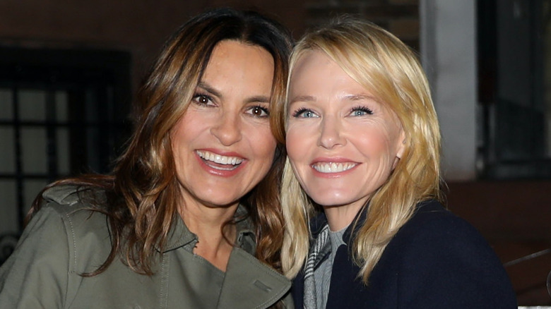 Mariska Hargitay and Kelli Giddish smiling