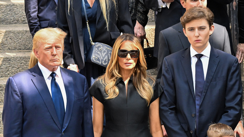 Donald, Melania, and Barron Trump