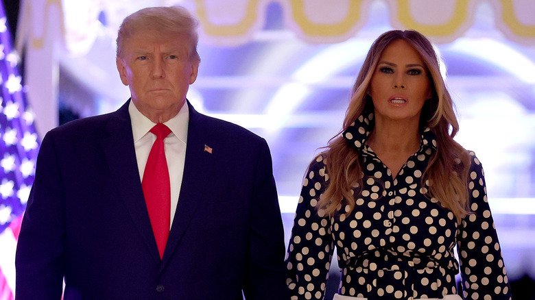 Donald and Melania Trump posing