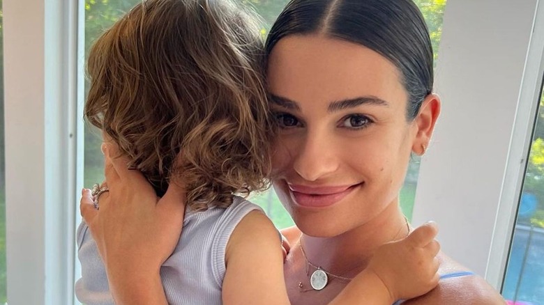 Lea Michele and her son, Ever