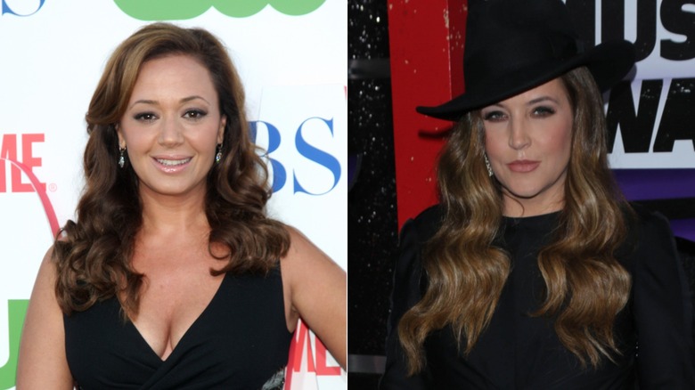 Leah Remini and Lisa Marie Presley side by side