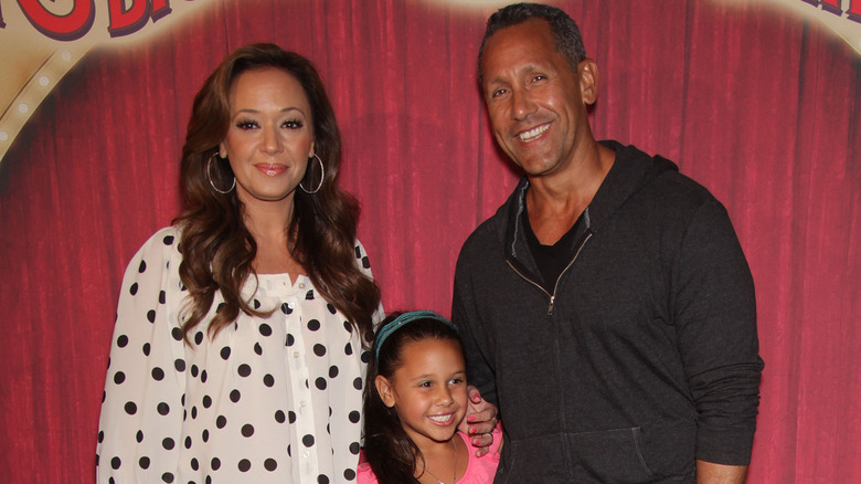 Leah Remini poses with her family.