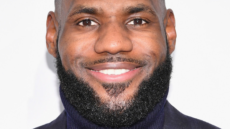 LeBron James smiling with a beard
