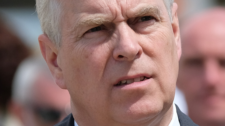 Prince Andrew with a neutral expression