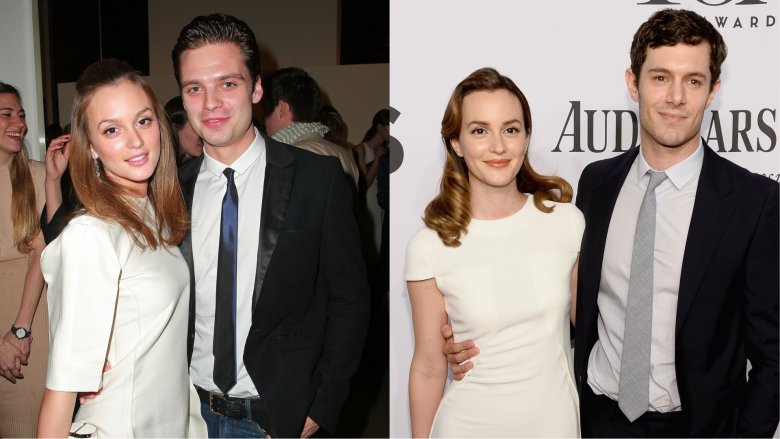 Leighton Meester with Sebastian Stan, left, and Leighton Meester with Adam Brody, right
