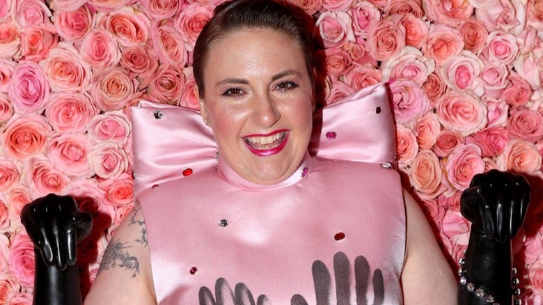 Lena Dunham laughing