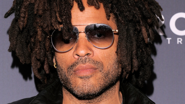 Lenny Kravitz gazing in front