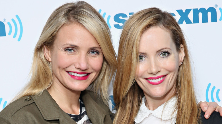 Cameron Diaz and Leslie Mann at SiriusXM Studios in 2014