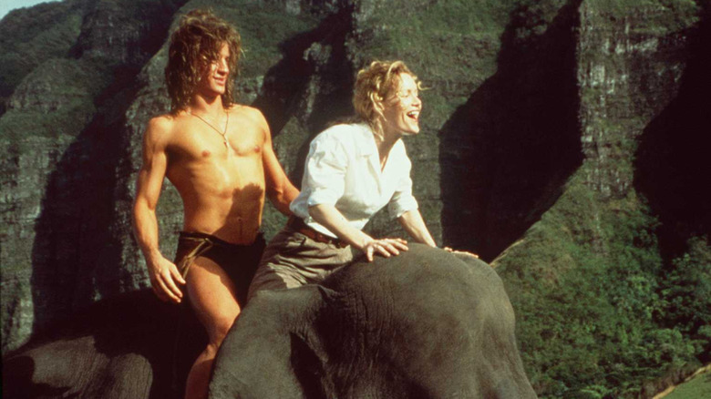 Brendan Fraser and Leslie Mann in George of the Jungle