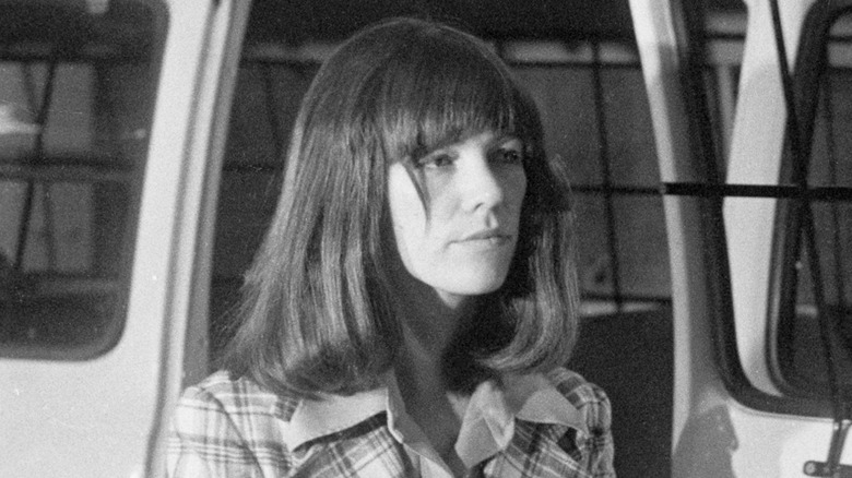 Black and white image of Leslie Van Houten