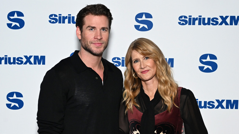 Liam Hemsworth and Laura Dern at SiriusXM Studios