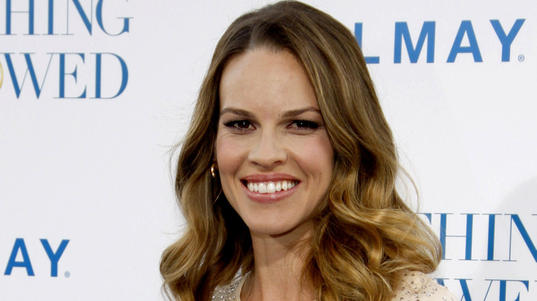 Hilary Swank long hair