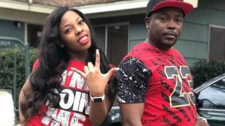 Shakira Gatlin and her dad posing 