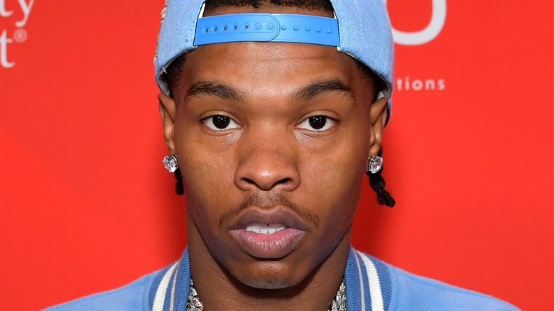 Lil Baby wearing sky blue