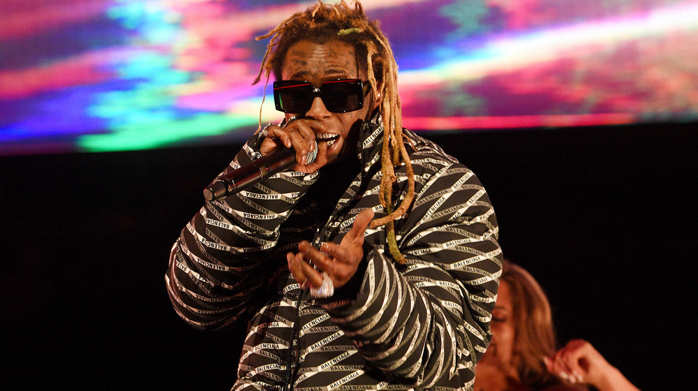  Lil Wayne performs during 2020 State Farm All-Star Saturday Night