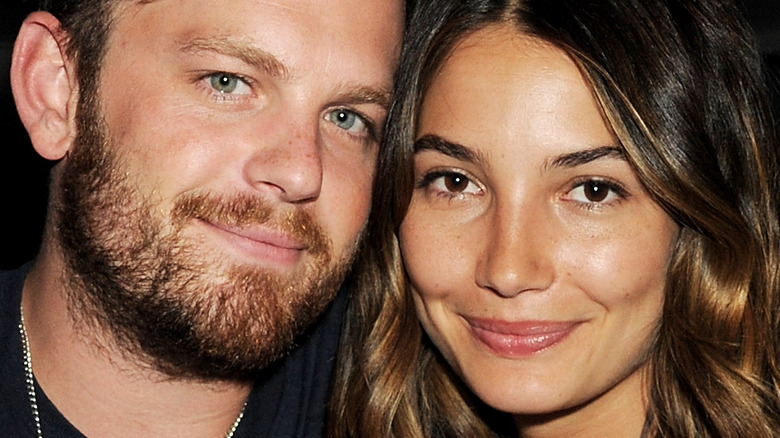 Caleb Followill and Lily Aldridge smiling