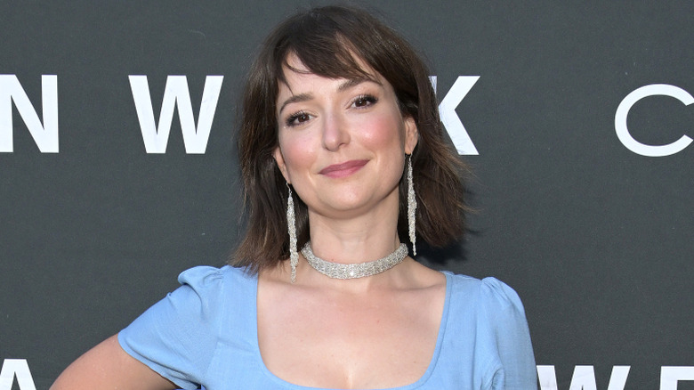 Milana Vayntrub on the red carpet