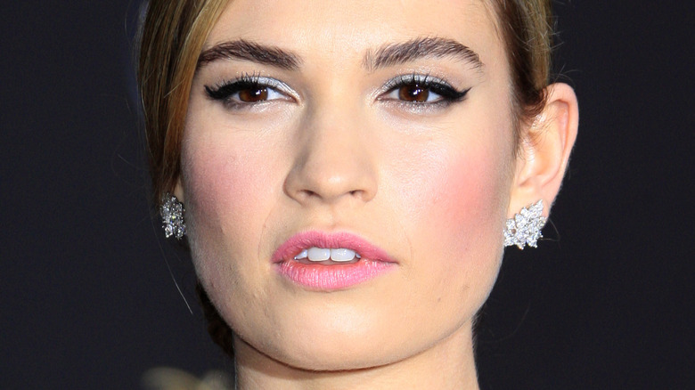 Lily James on the red carpet