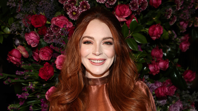 Lindsay Lohan long red hair