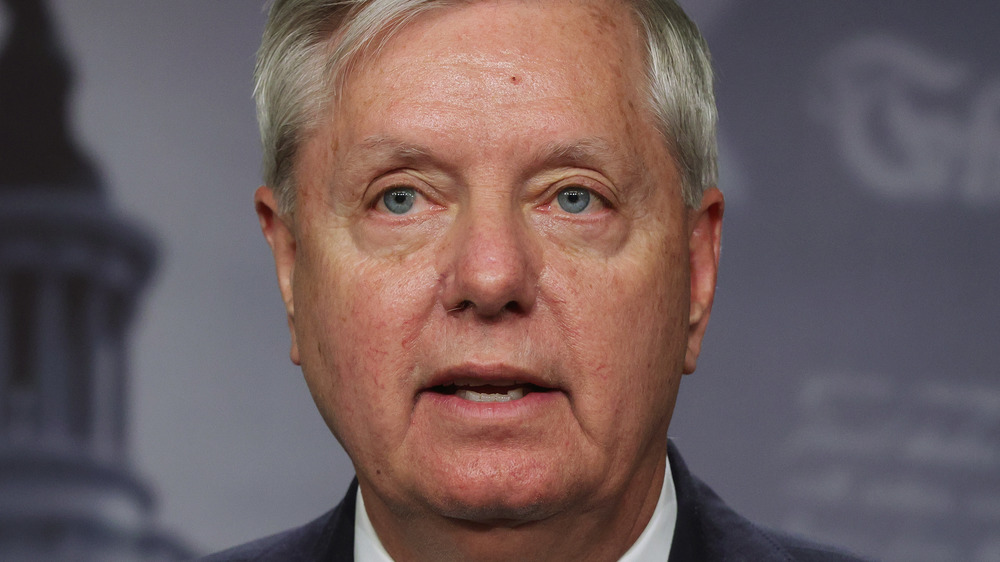 U.S. Sen. Lindsey Graham (R-SC) speaks during a news conference at the U.S. Capitol on March 5, 2021 in Washington, DC