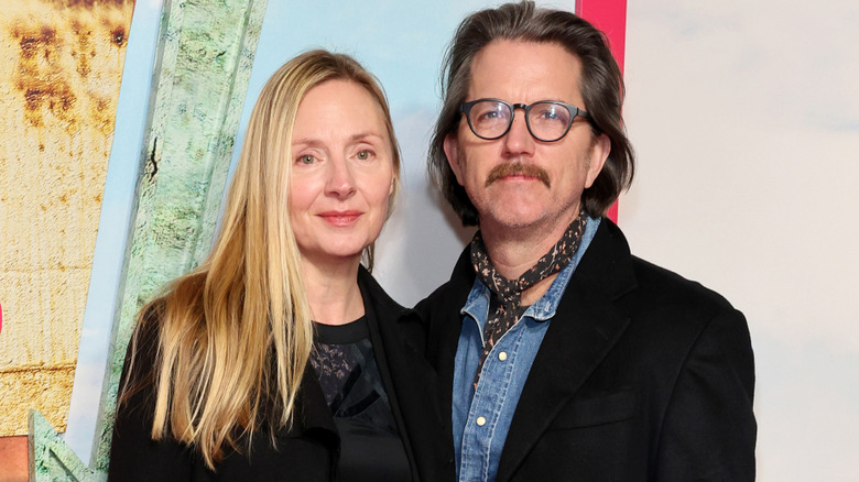 Hope Davis and Jon Patrick Walker at the Drive-Away Dolls New York Premiere