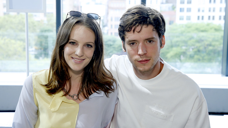 Eleanor Lambert and Pico Alexander at the Bevza front row during New York Fashion Week: The Shows at Gallery II