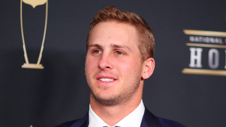 Jared Goff smiling on red carpet