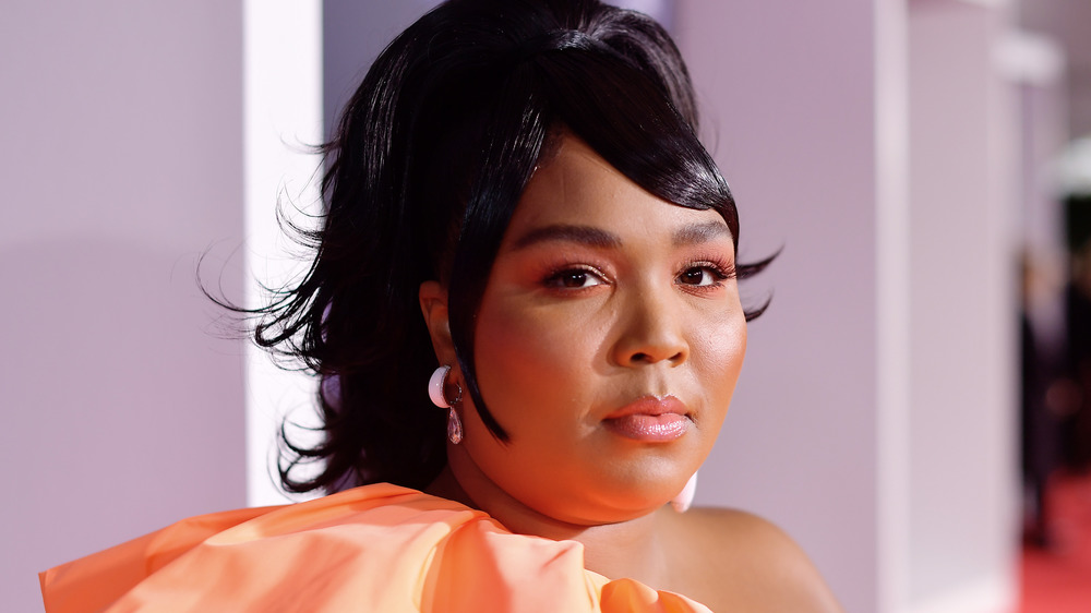 Lizzo looking serious