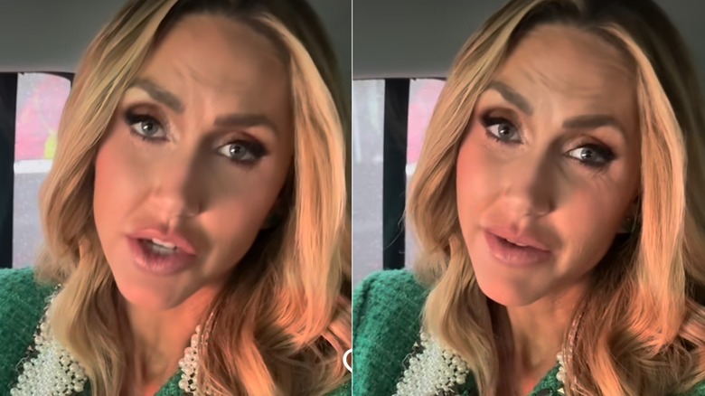 Lara Trump recording video in car