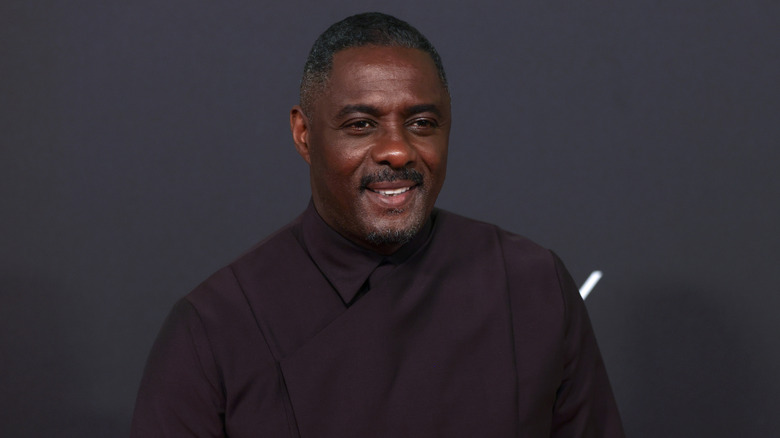 Idris Elba posing on the red carpet.