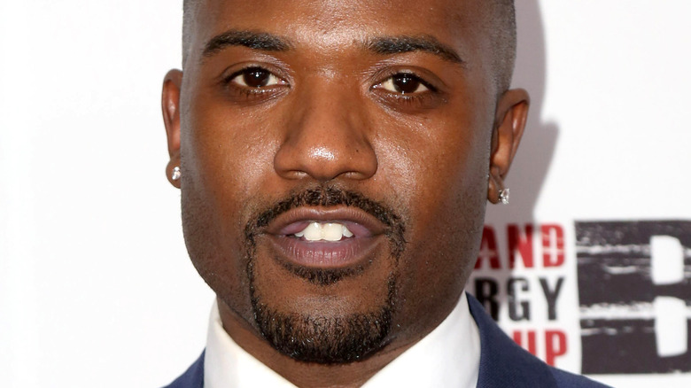 Ray J reacts on the red carpet