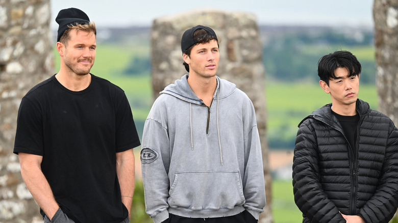 Colton Underwood, Rob Rausch and Eric Nam in The Traitors